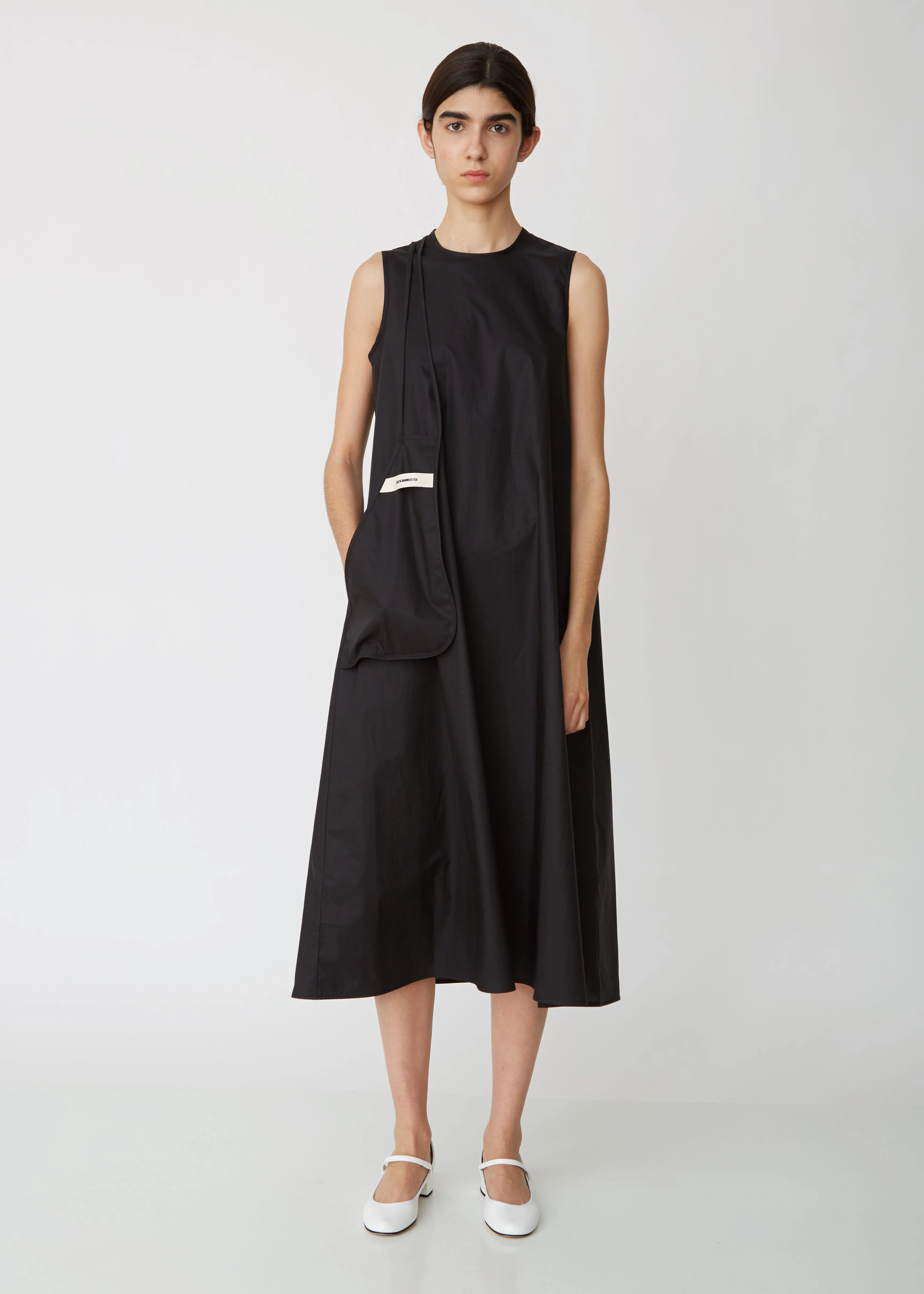Chic A-Line Dress with Convenient Pockets