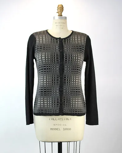 Aberdeen Jacquard Baby Alpaca Button Up Classic Cardigan