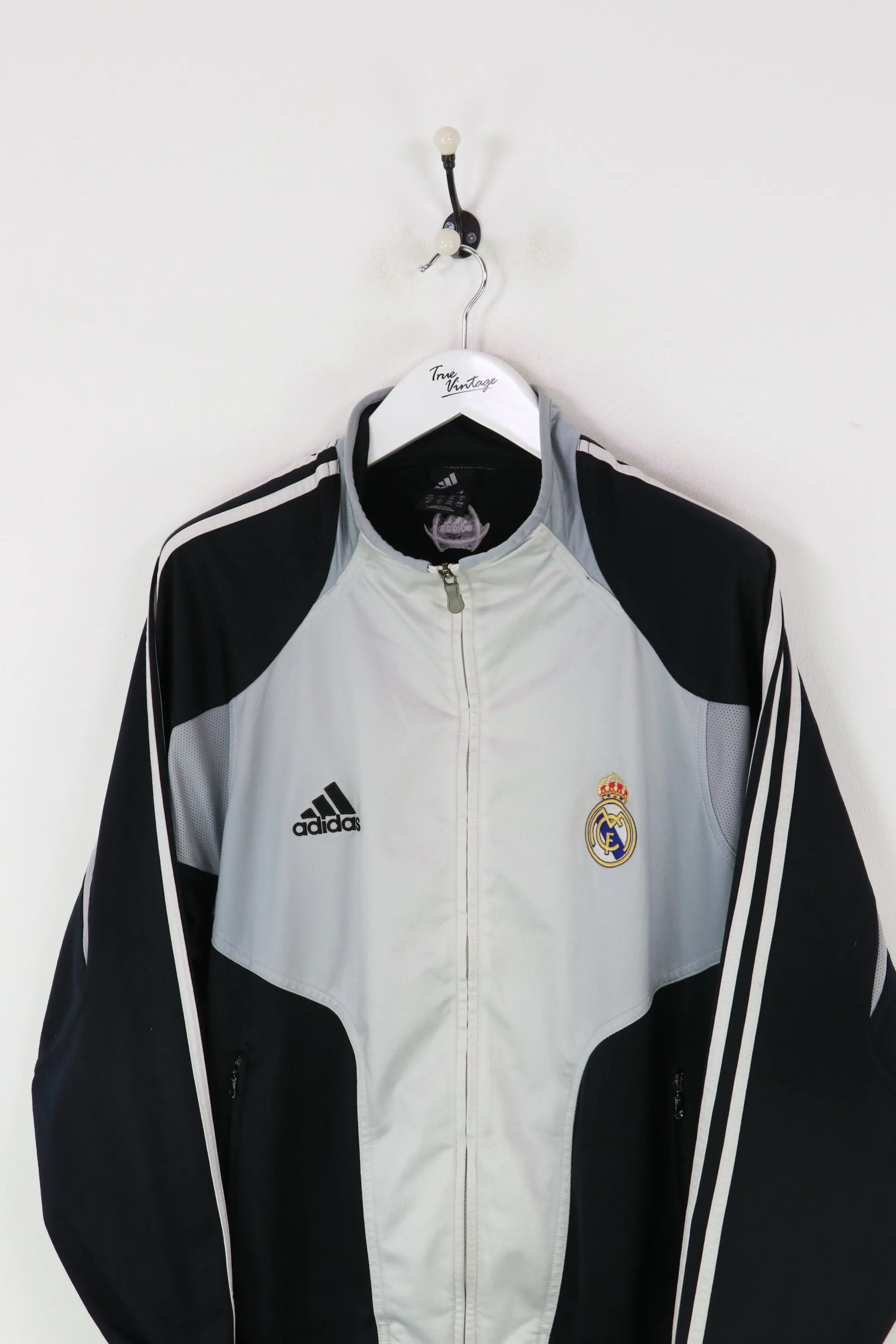 Adidas Real Madrid Track Jacket Black/Grey Large