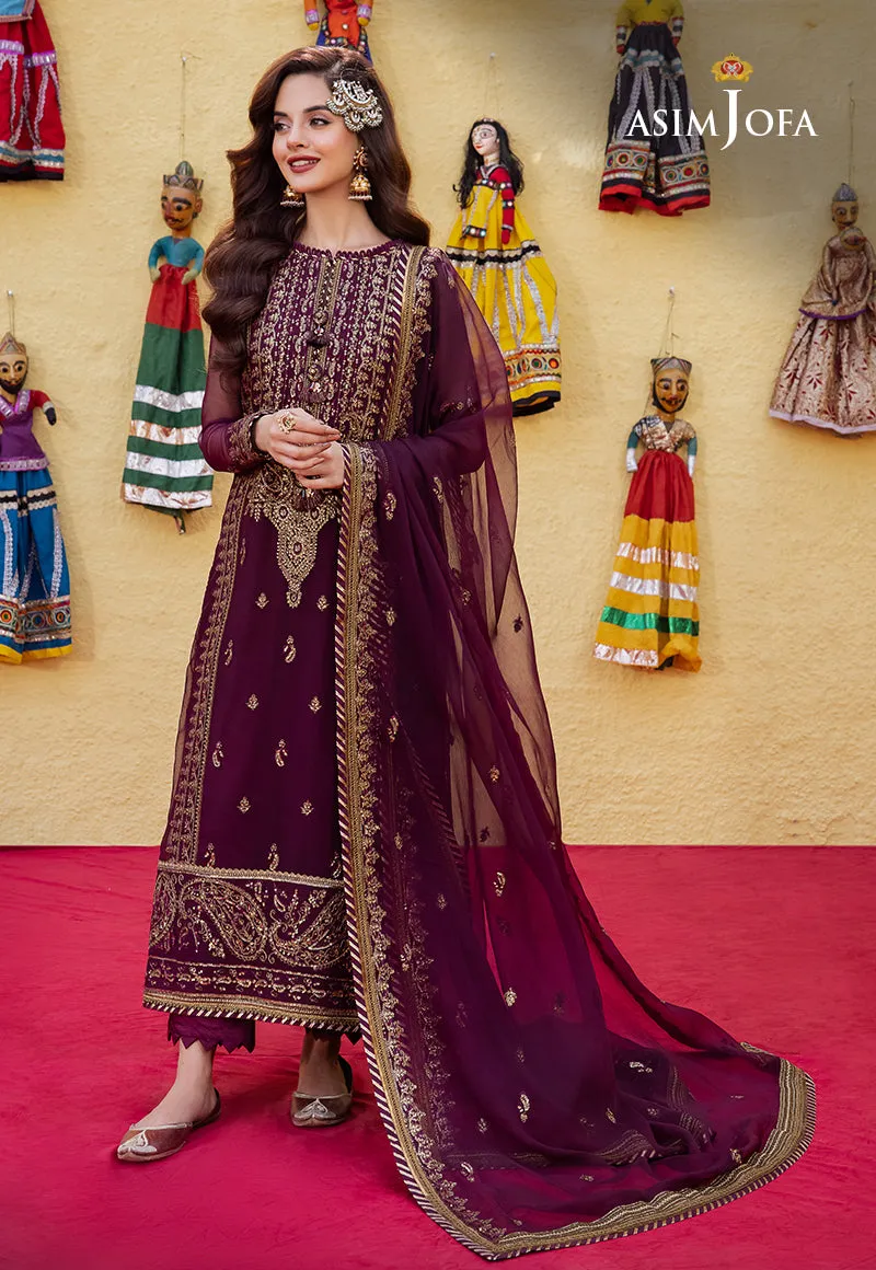 AJAB-03 EMBROIDERED CHIFFON 3 PCS