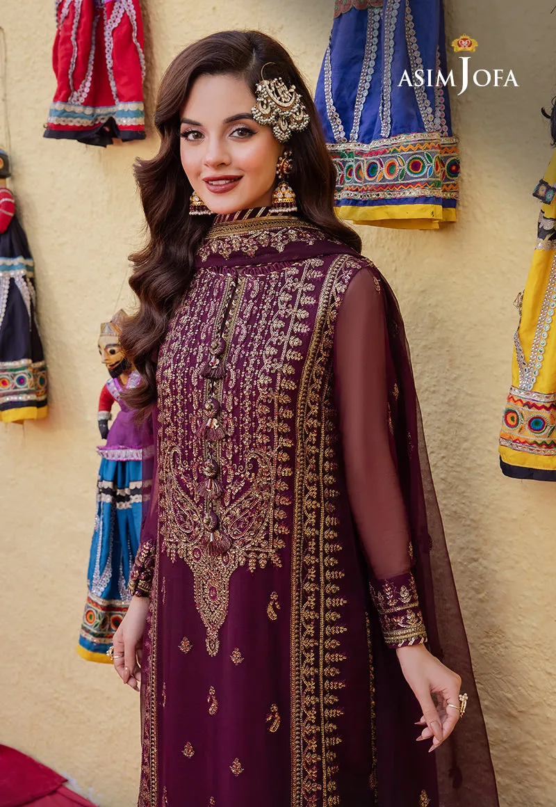 AJAB-03 EMBROIDERED CHIFFON 3 PCS