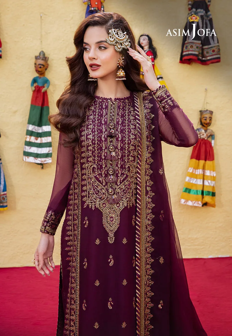 AJAB-03 EMBROIDERED CHIFFON 3 PCS