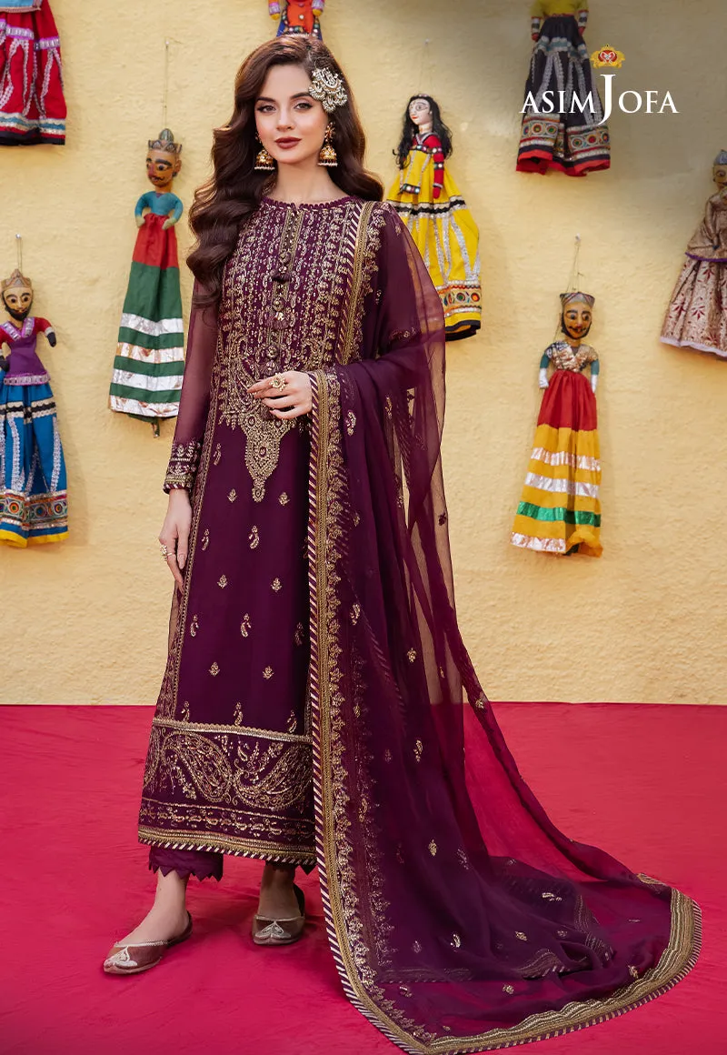AJAB-03 EMBROIDERED CHIFFON 3 PCS