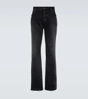 Amiri distressed straight jeans, black