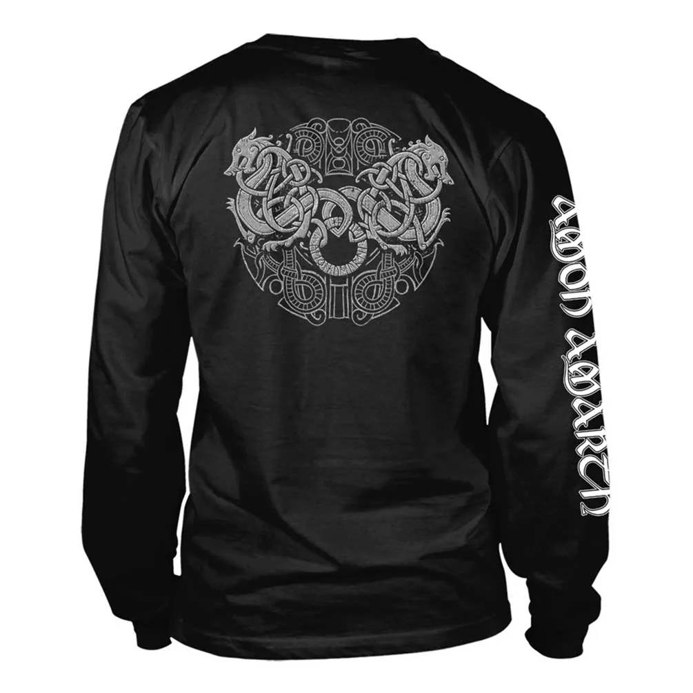 Amon Amarth "Grey Skull" Black Long Sleeve T shirt