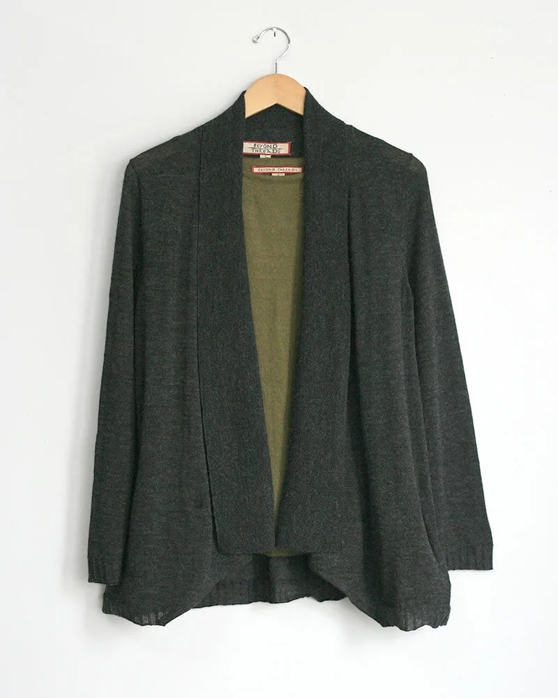 Baby Alpaca Shawl Collar Lightweight Cardigan