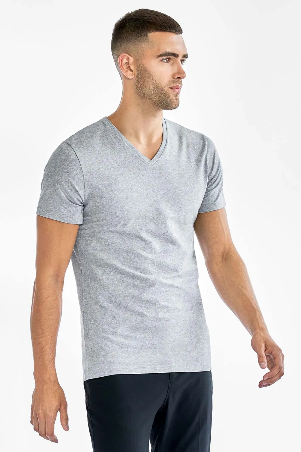 BASIC V-NECK Grey
