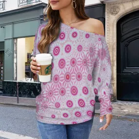 Batwing Long Sleeve Sweater Peonies