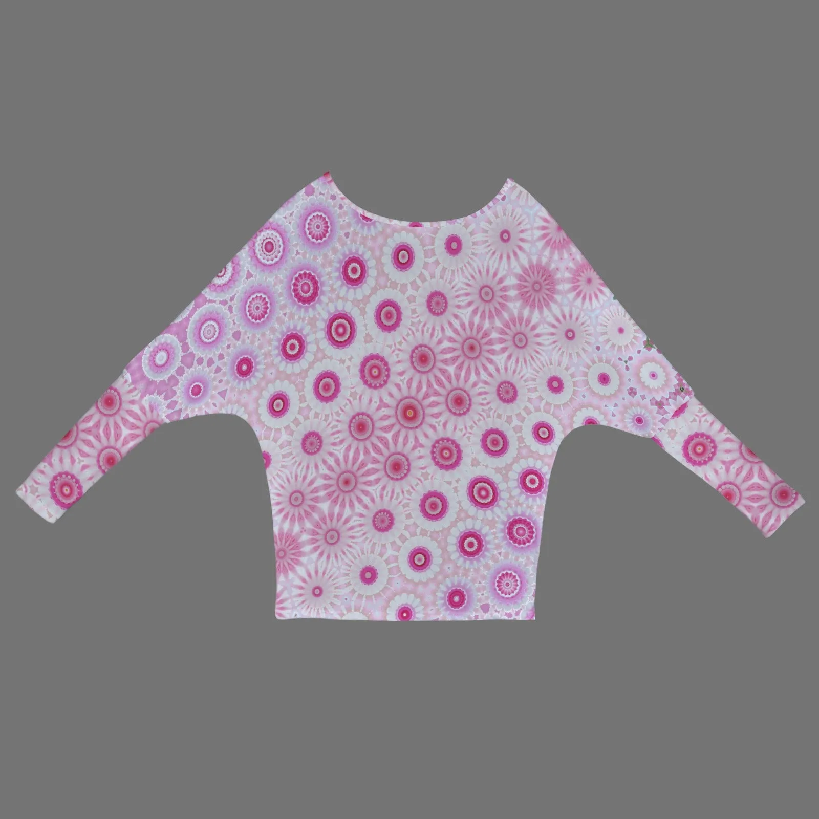 Batwing Long Sleeve Sweater Peonies