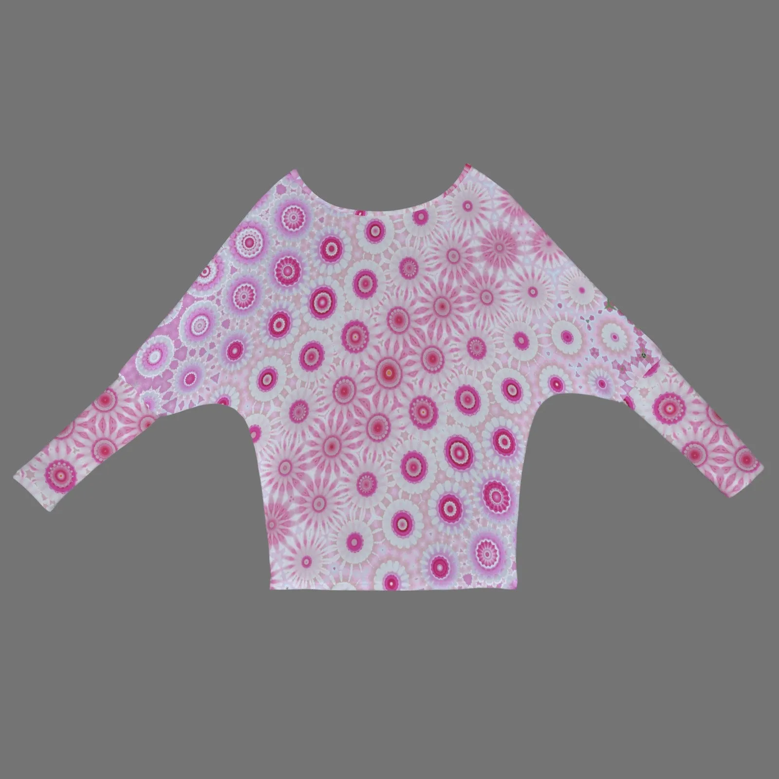 Batwing Long Sleeve Sweater Peonies