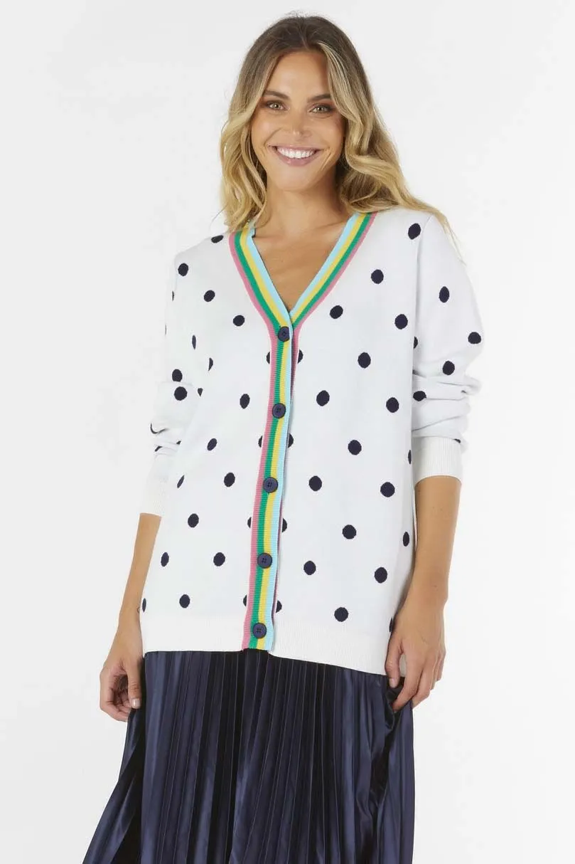 Betty Basics Pippa Cardigan in Polka Dot