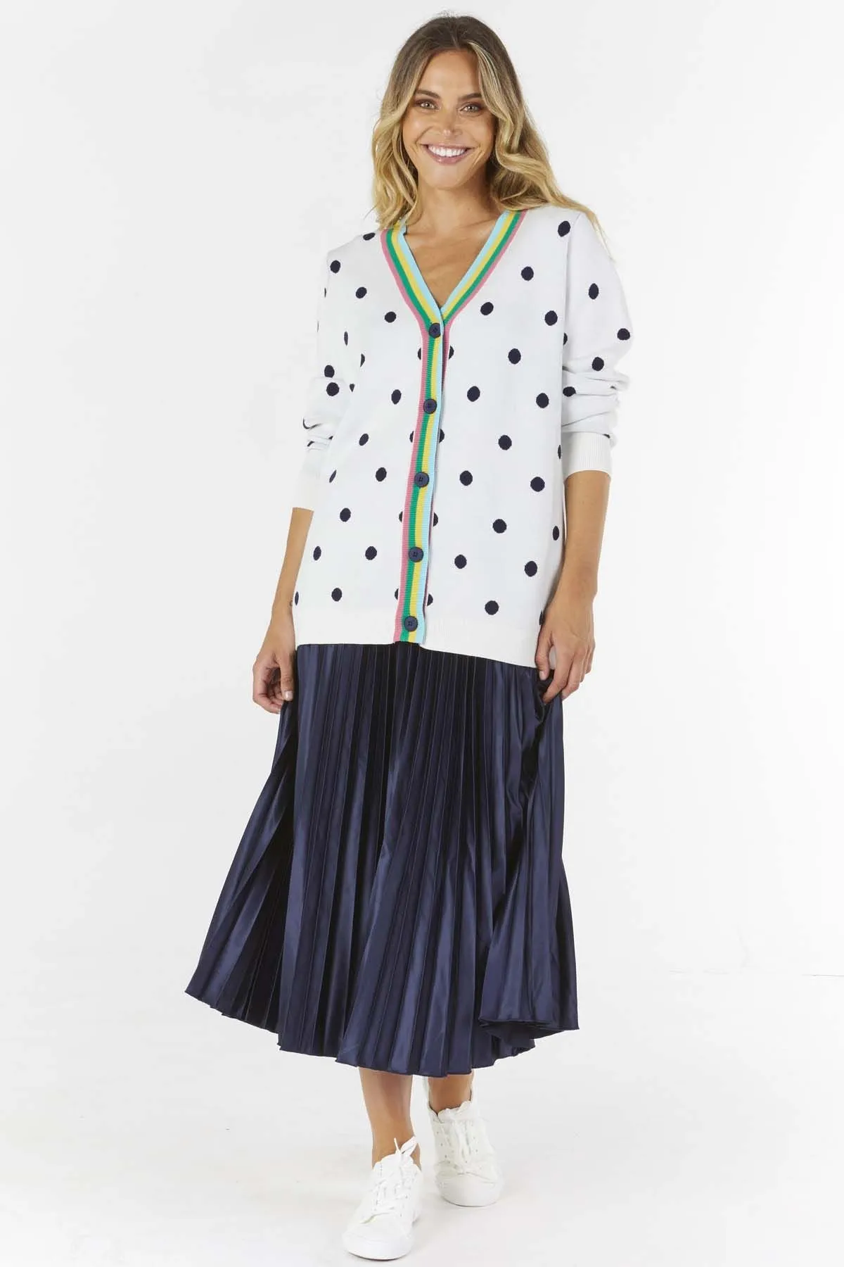 Betty Basics Pippa Cardigan in Polka Dot