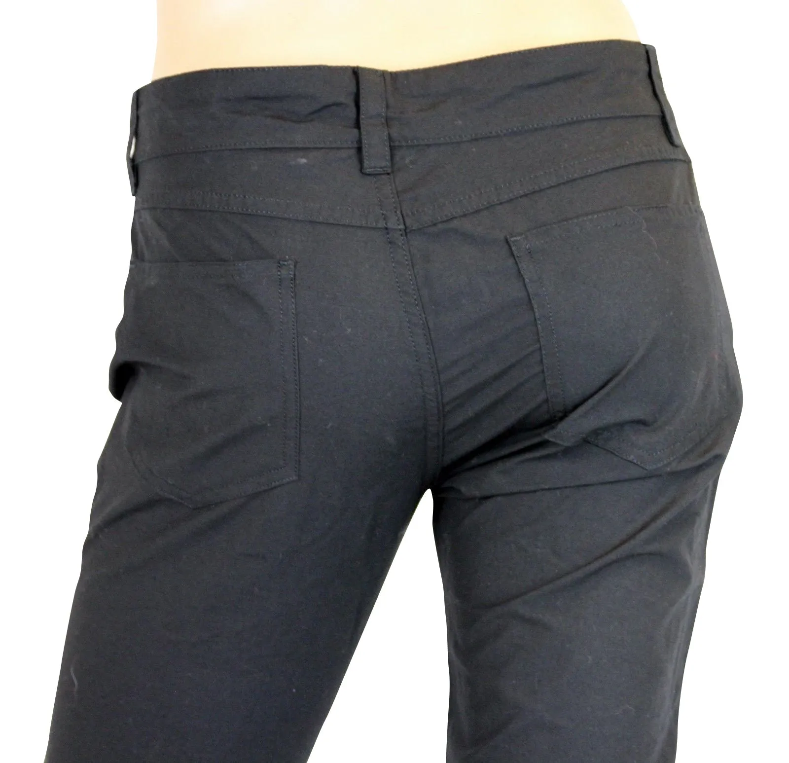 Bottega Veneta Women's Black Cotton Flax Casual Pants (44)