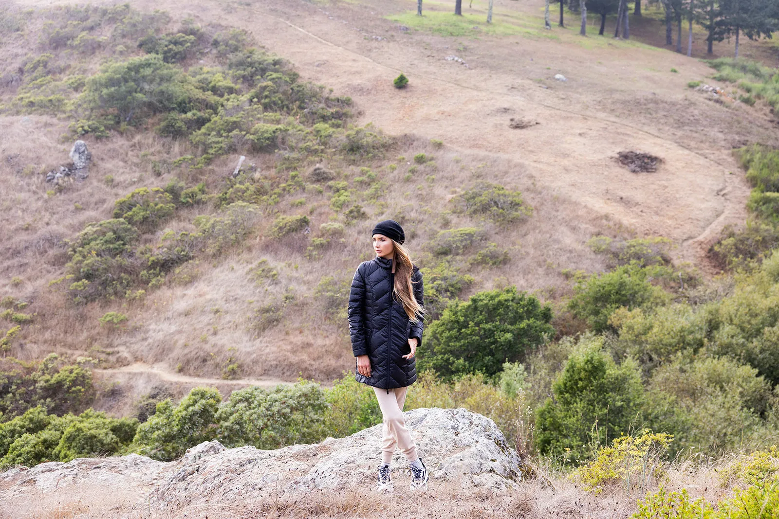 Premium Chevron-Patterned Quilted Winter Coat