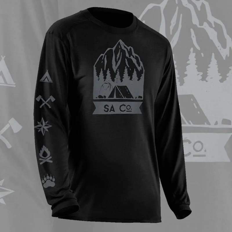 Cotton Long Sleeve Shirt | Black | Timber