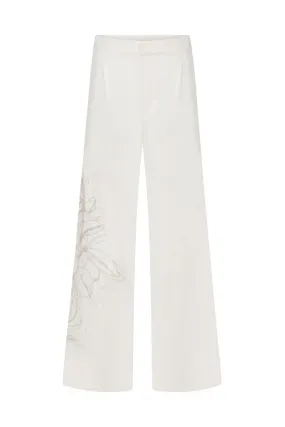 COTTON PANTS WITH EMBROIDERY