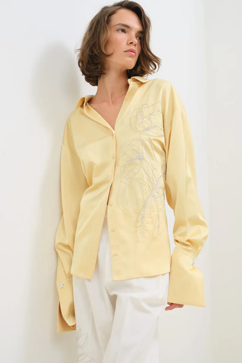 COTTON PANTS WITH EMBROIDERY