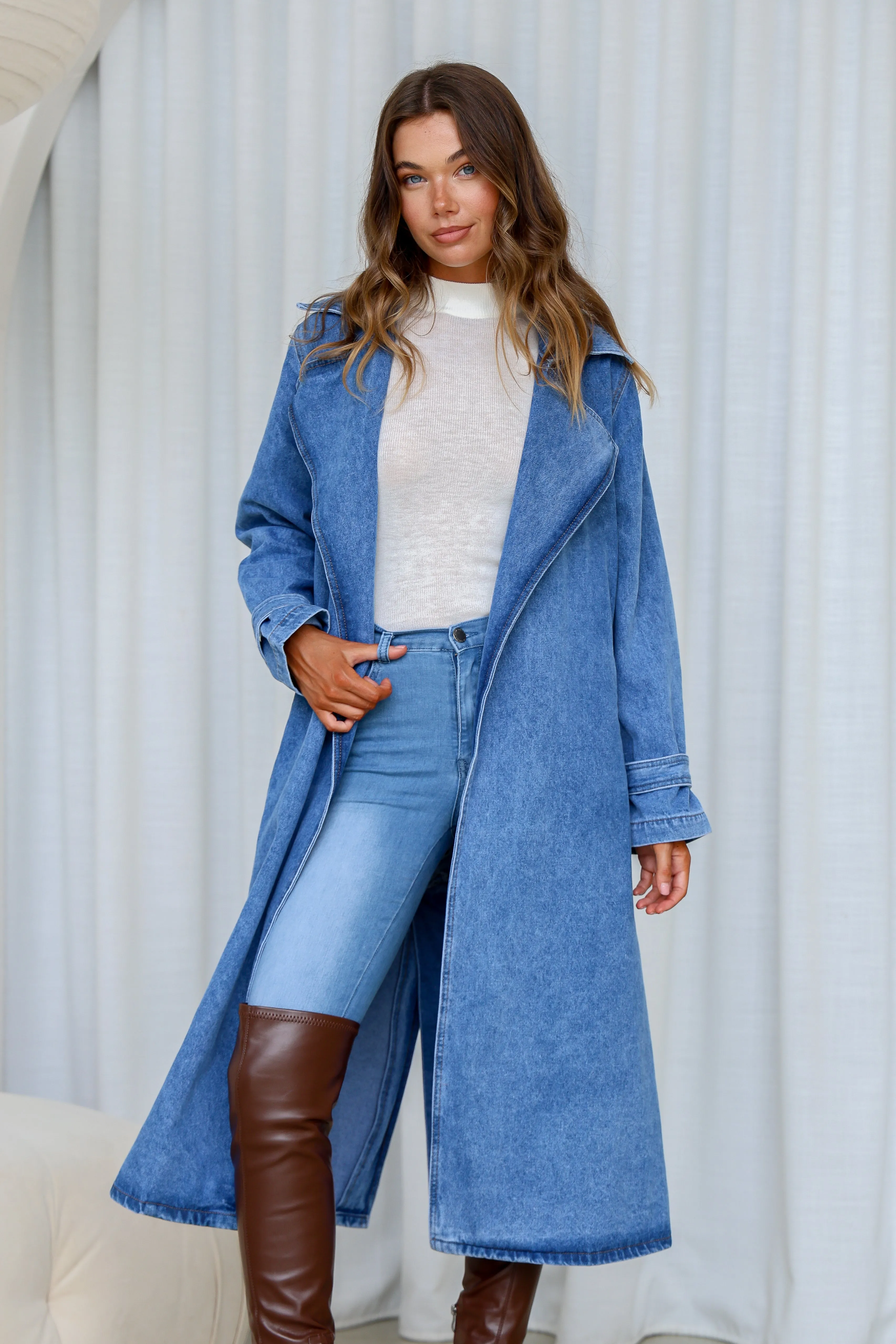 Denim Trench Coat