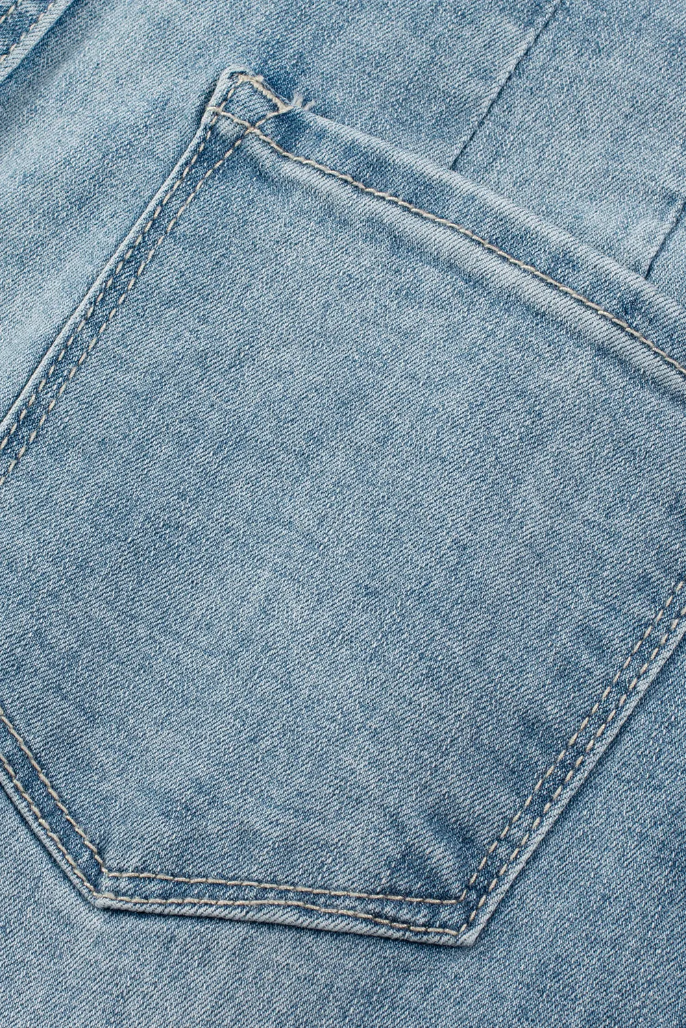 Dusk Blue Button Up Medium Wash Straight Loose Leg Jeans