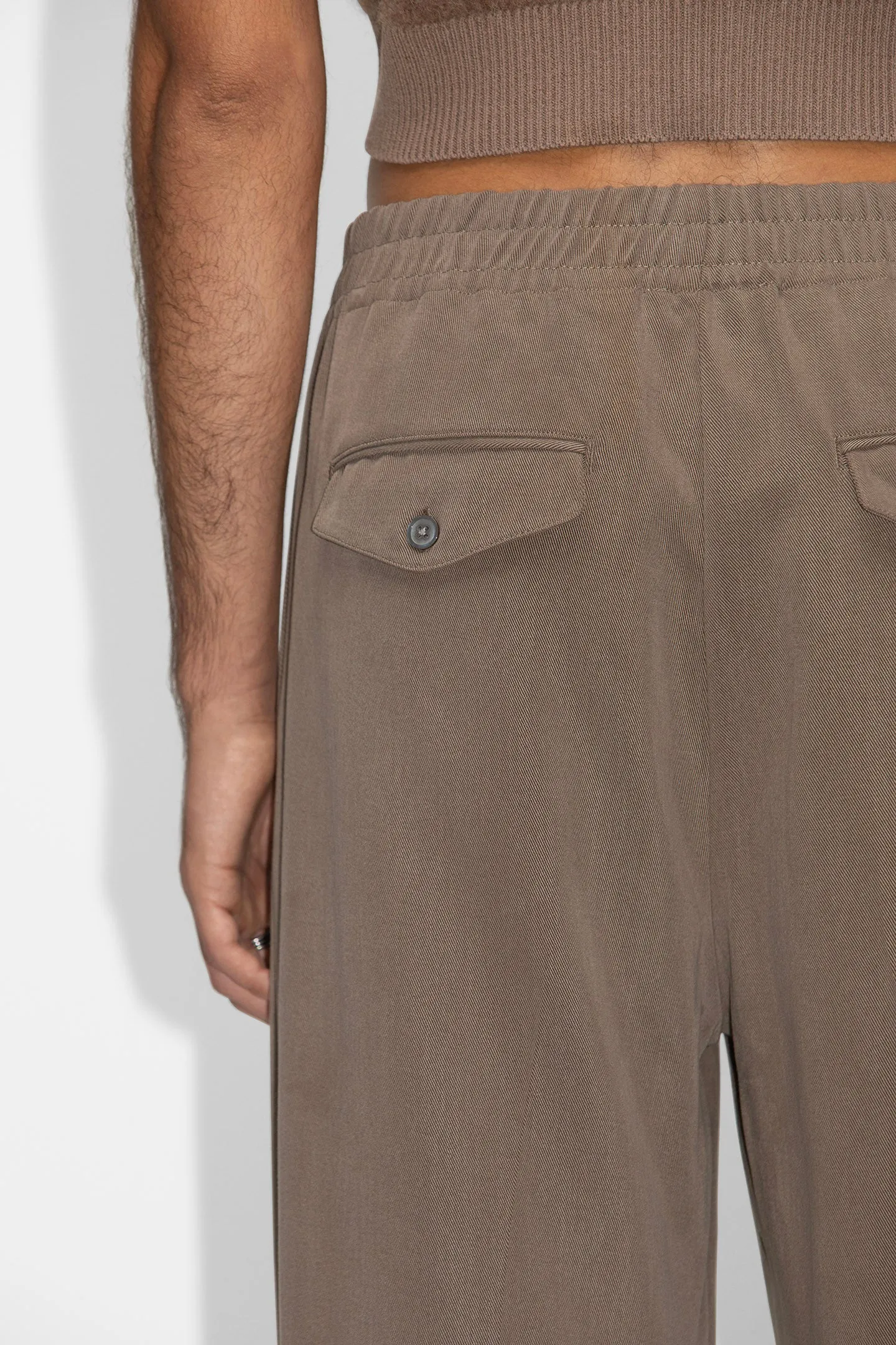 Elasticated Wide-leg Trousers