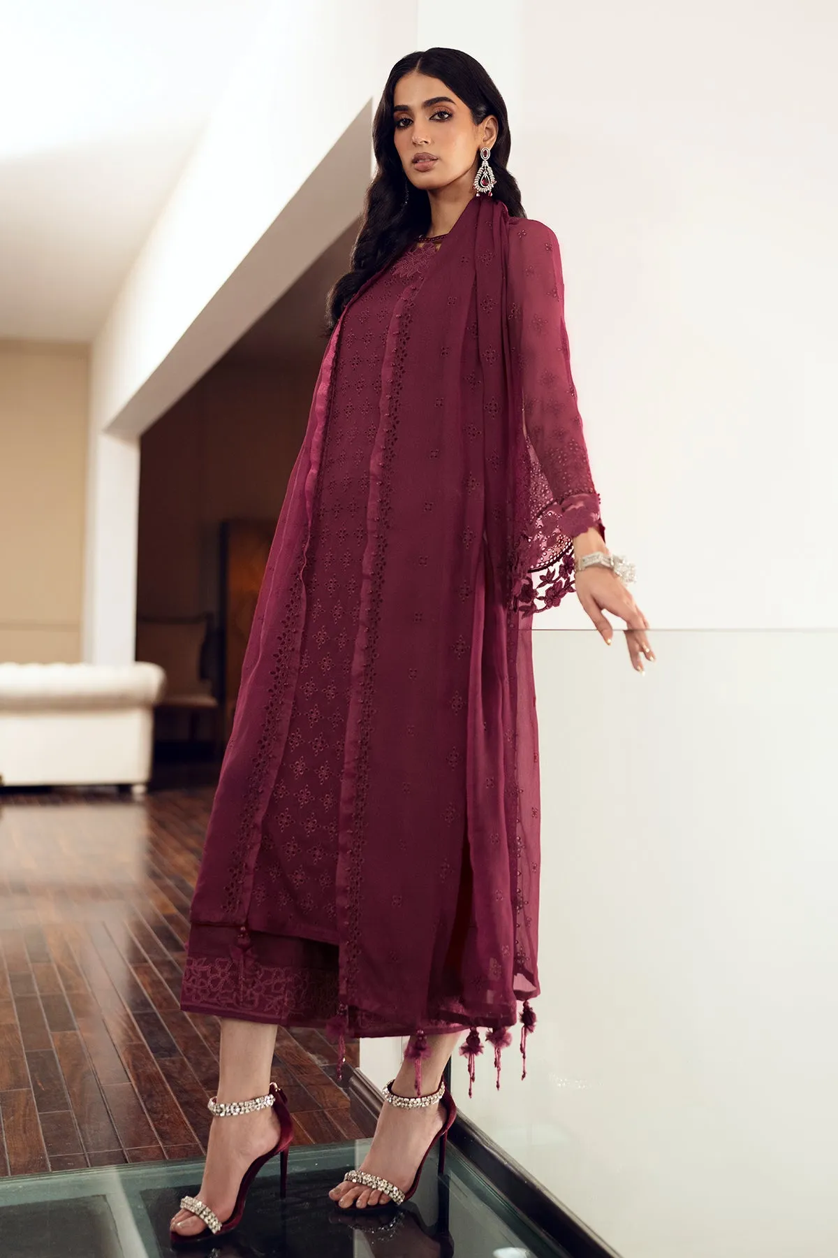 EMBROIDERED CHIFFON UF-506