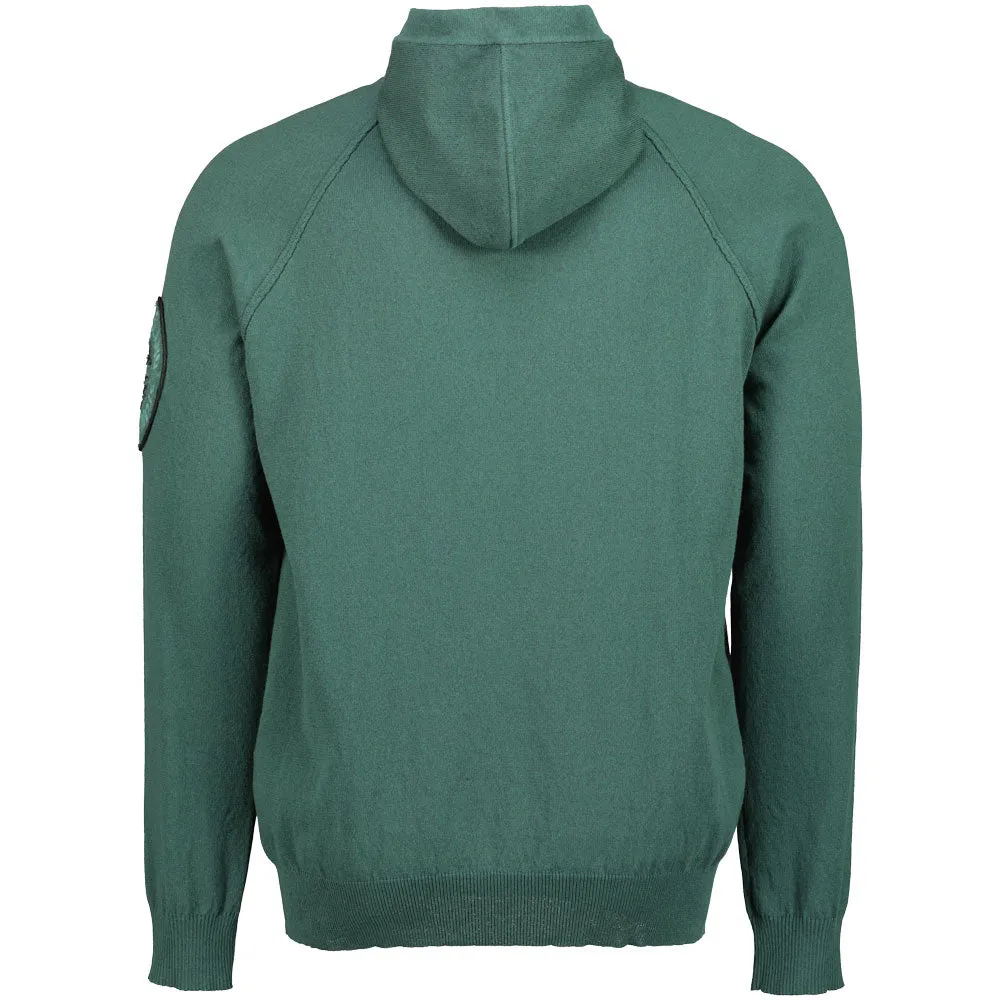Hooded Logo Embroidery Knit
