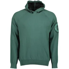 Hooded Logo Embroidery Knit