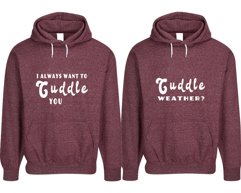 I Always Want to Cuddle You Couple Matching Speckle Hoodies