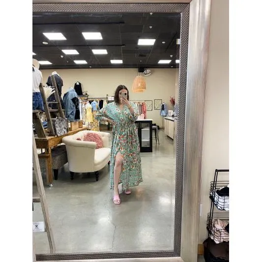 Jade Floral Print Maxi Dress