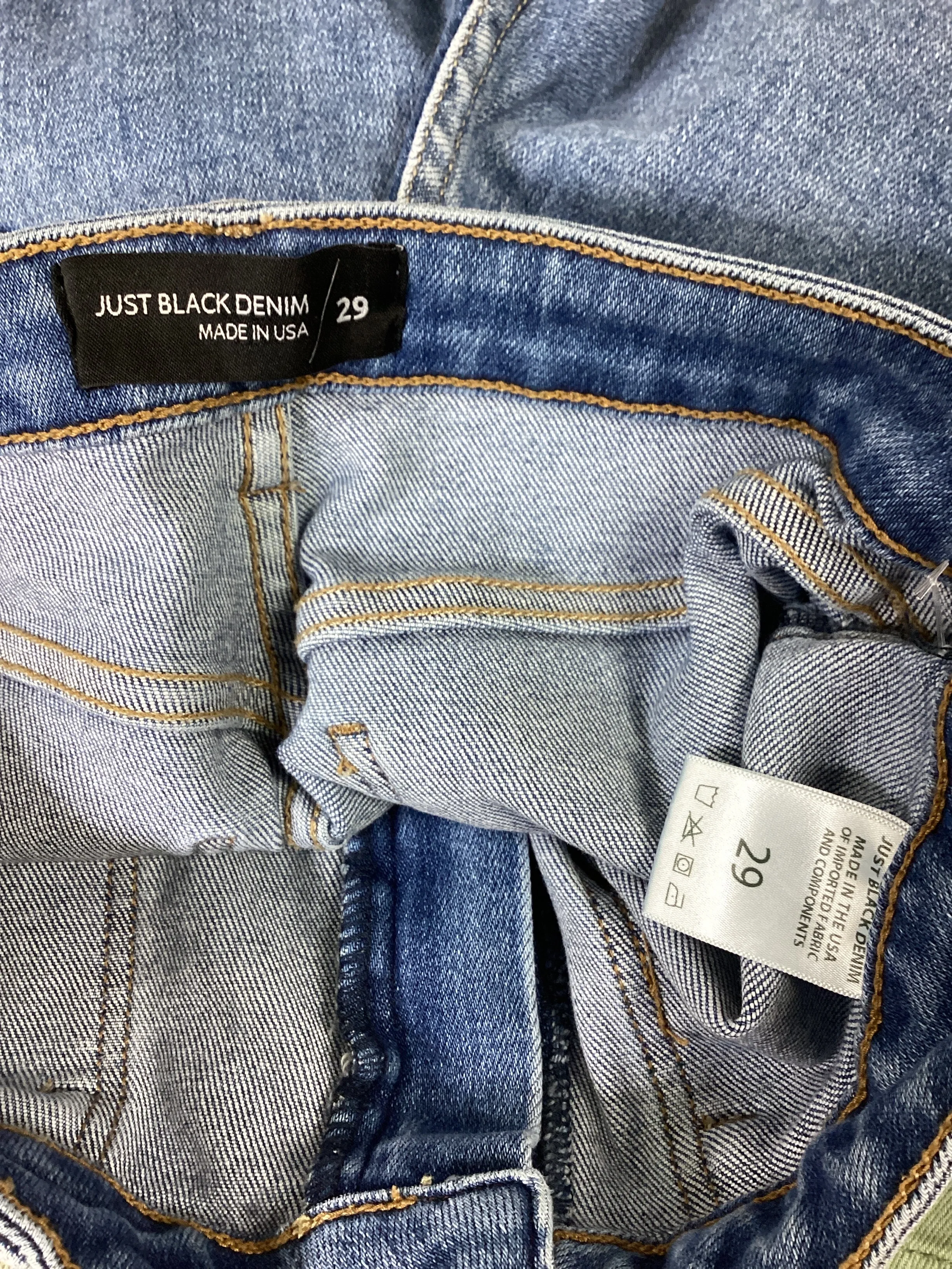 Jeans Wide Leg By Just Black In Blue Denim, Size: 8