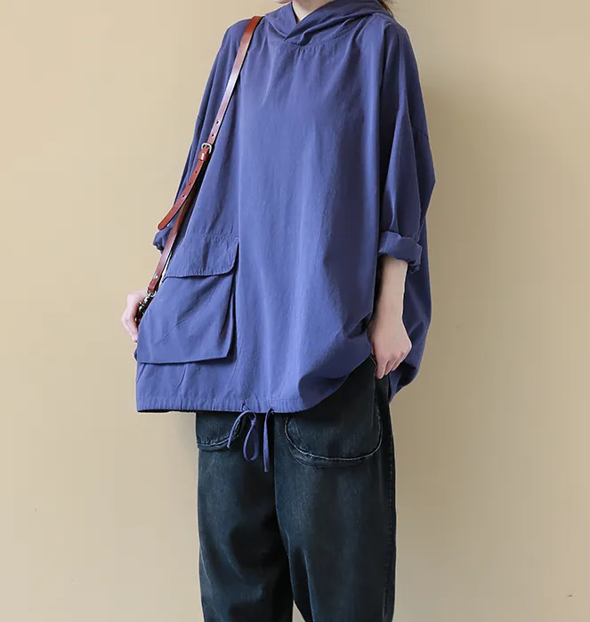 Long Sleeves Loose Casual Cotton Spring Summer Women Tops SXM97299