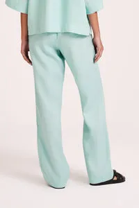 LOUNGE LINEN PANT | AQUA