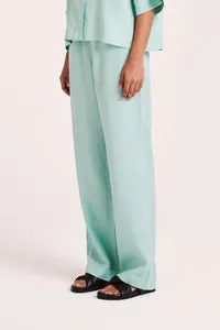 LOUNGE LINEN PANT | AQUA