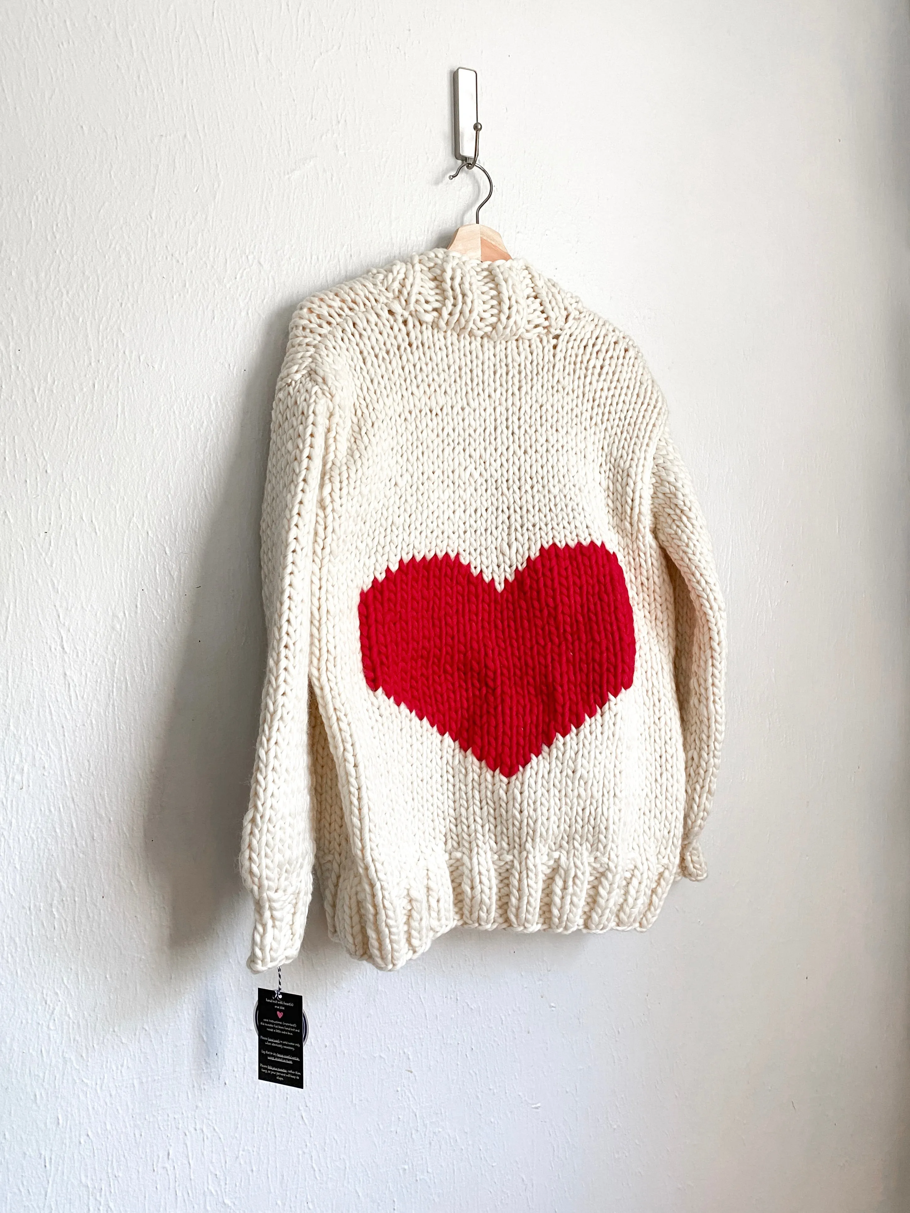 MADE TO ORDER : Heart U Back Cardigan Sweater