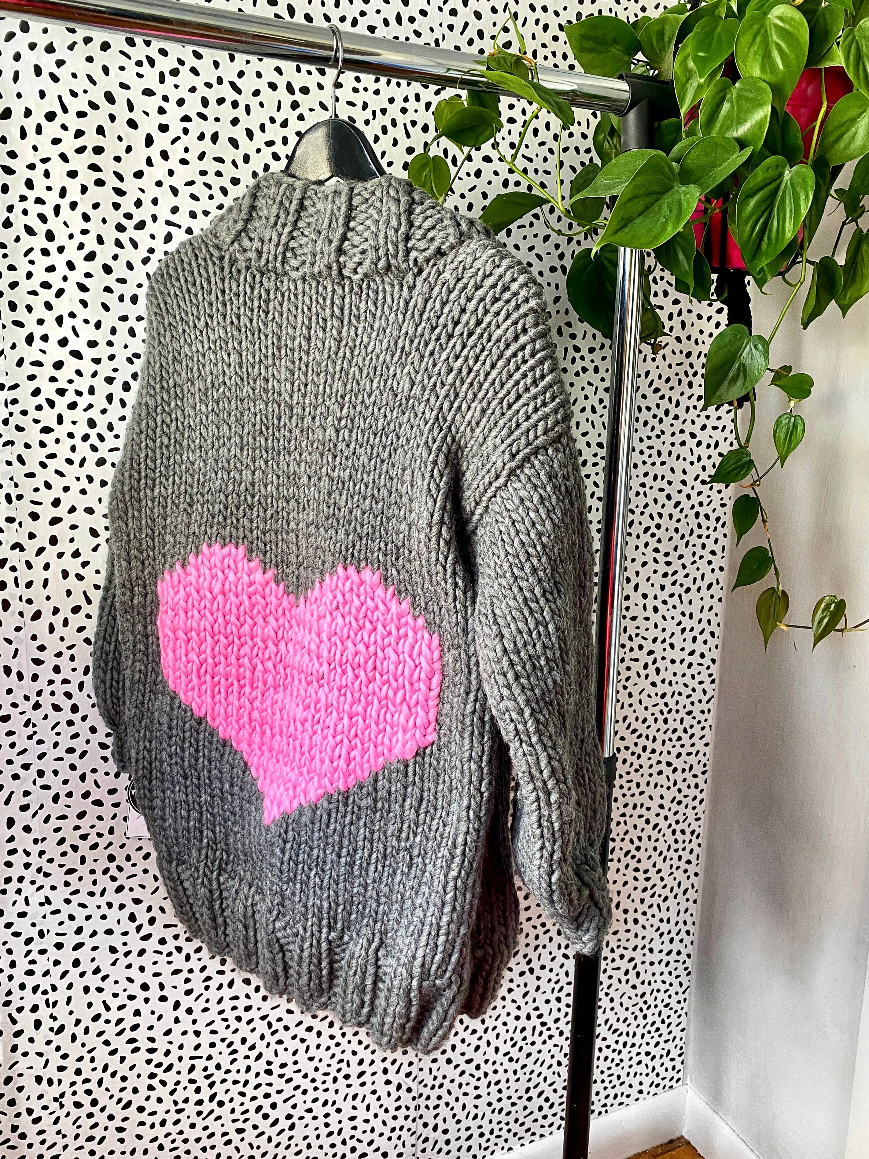 MADE TO ORDER : Heart U Back Cardigan Sweater