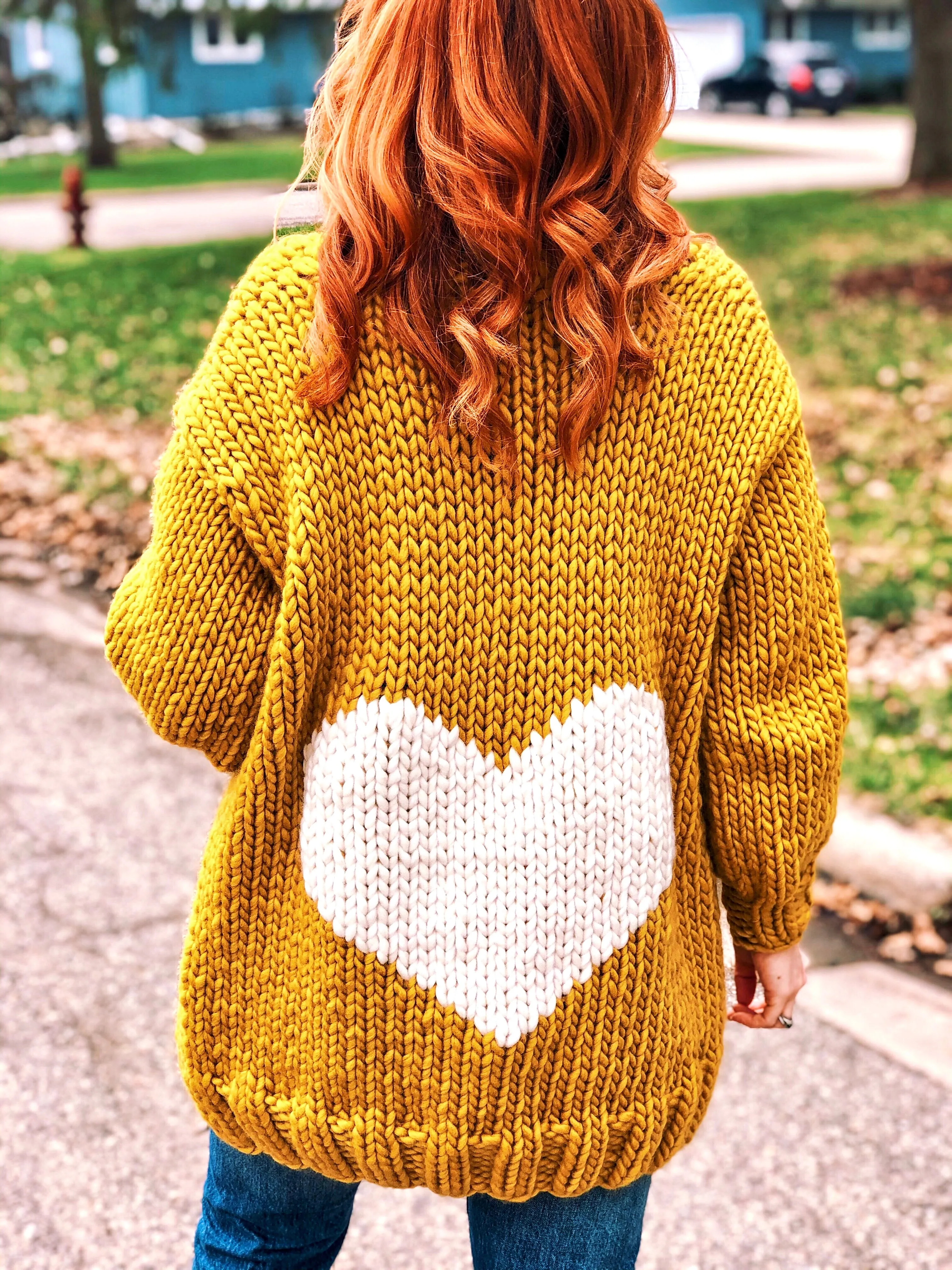 MADE TO ORDER : Heart U Back Cardigan Sweater