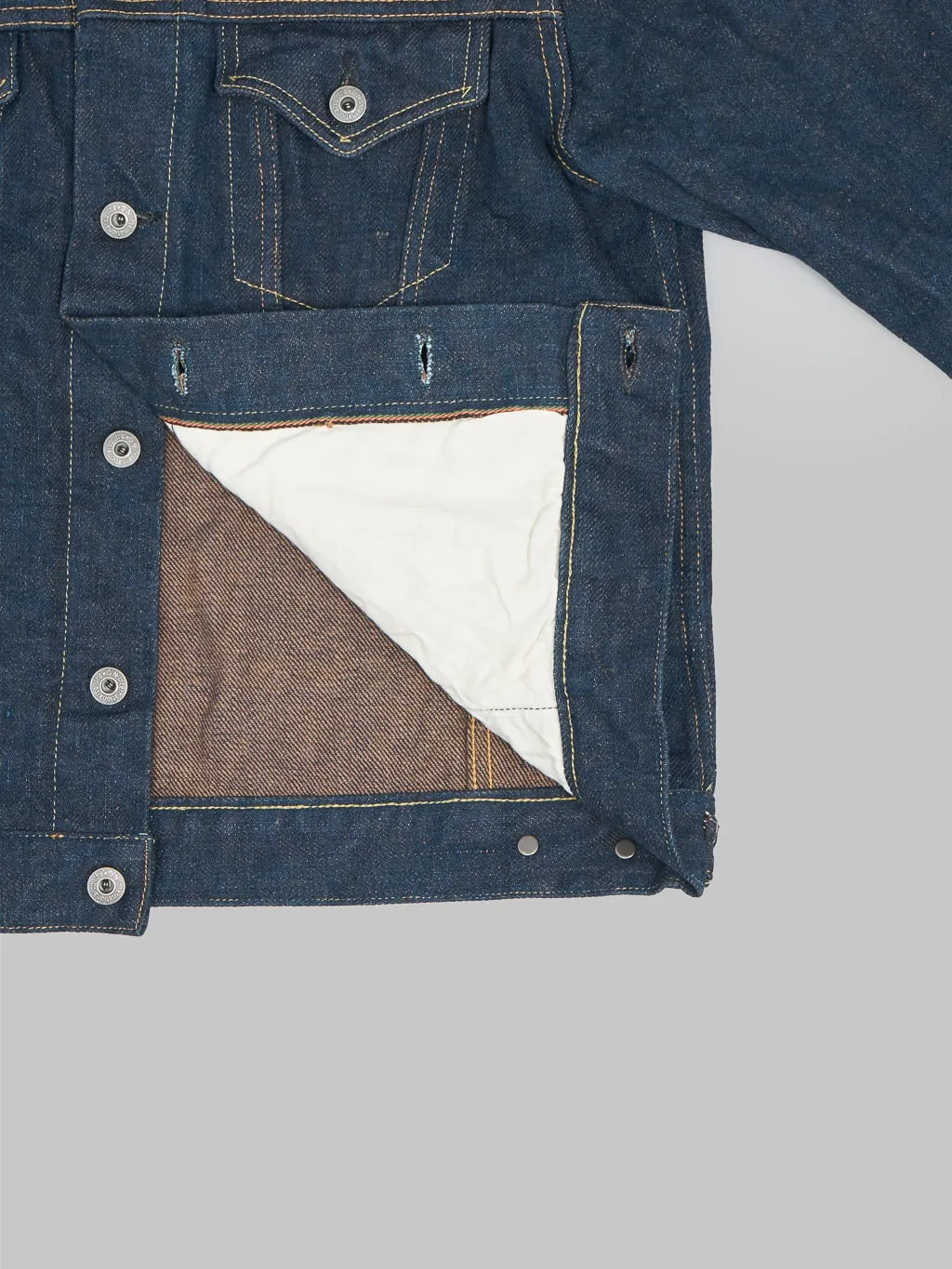 ONI Denim 02527P-KAKBR Secret Denim Kabuki Kakishibu Brown Premium 20oz Type III Jacket
