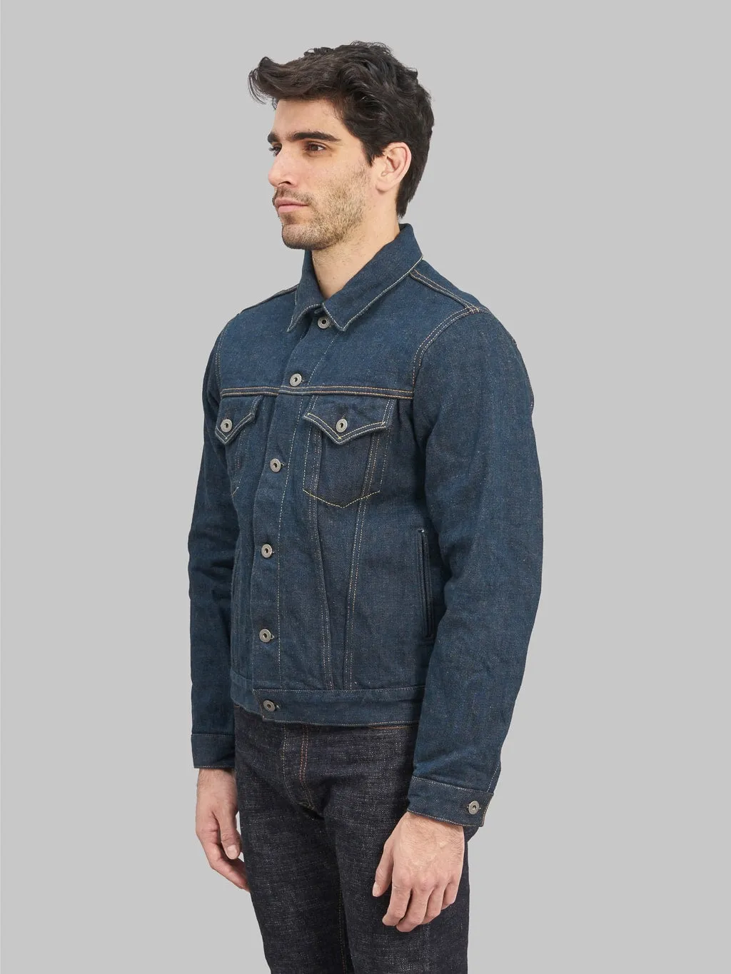 ONI Denim 02527P-KAKBR Secret Denim Kabuki Kakishibu Brown Premium 20oz Type III Jacket