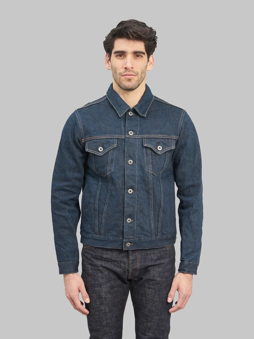 ONI Denim 02527P-KAKBR Secret Denim Kabuki Kakishibu Brown Premium 20oz Type III Jacket