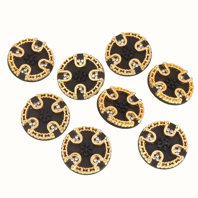 Ornate Diamond Pattern Metal Buttons(8 Big   8 Small)