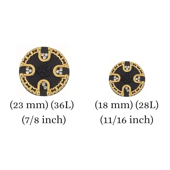 Ornate Diamond Pattern Metal Buttons(8 Big   8 Small)