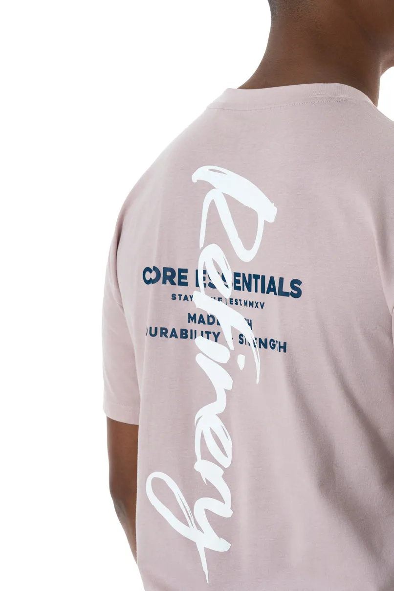 Oversized Branded T-Shirt _ 151898 _ Dusty Pink