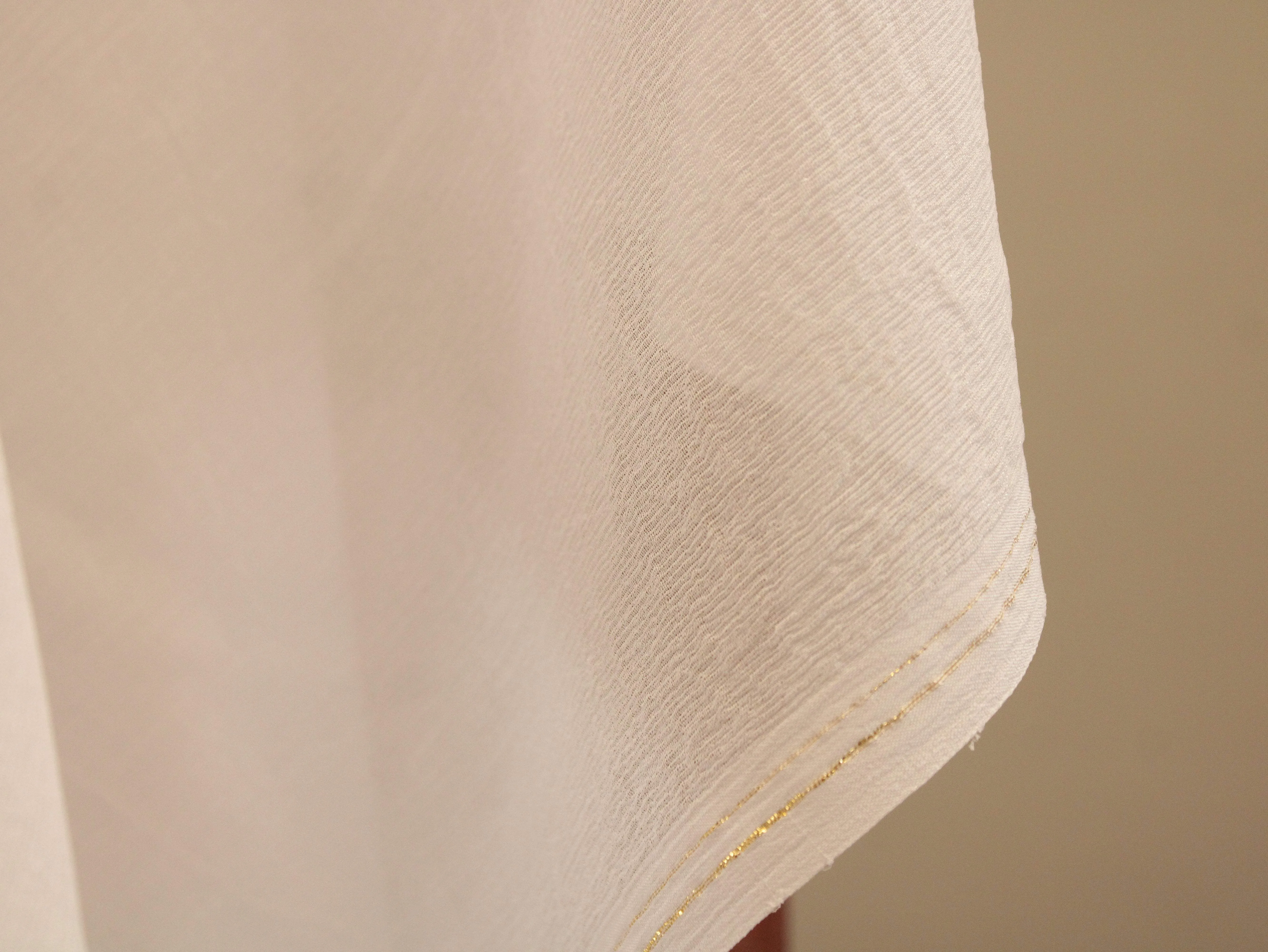 Plain Glitter Chinon Fabric  - White Dyeable