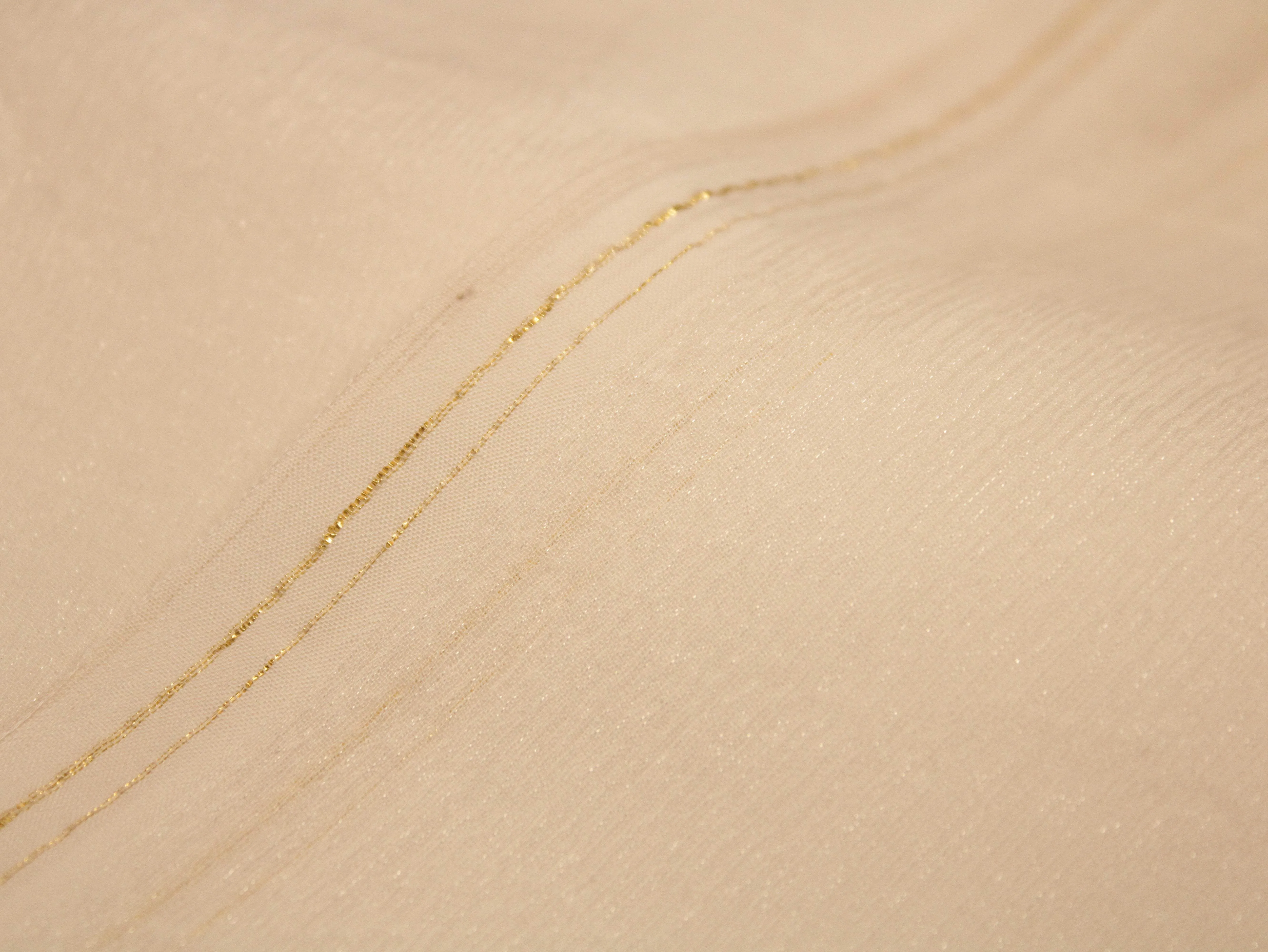 Plain Glitter Chinon Fabric  - White Dyeable