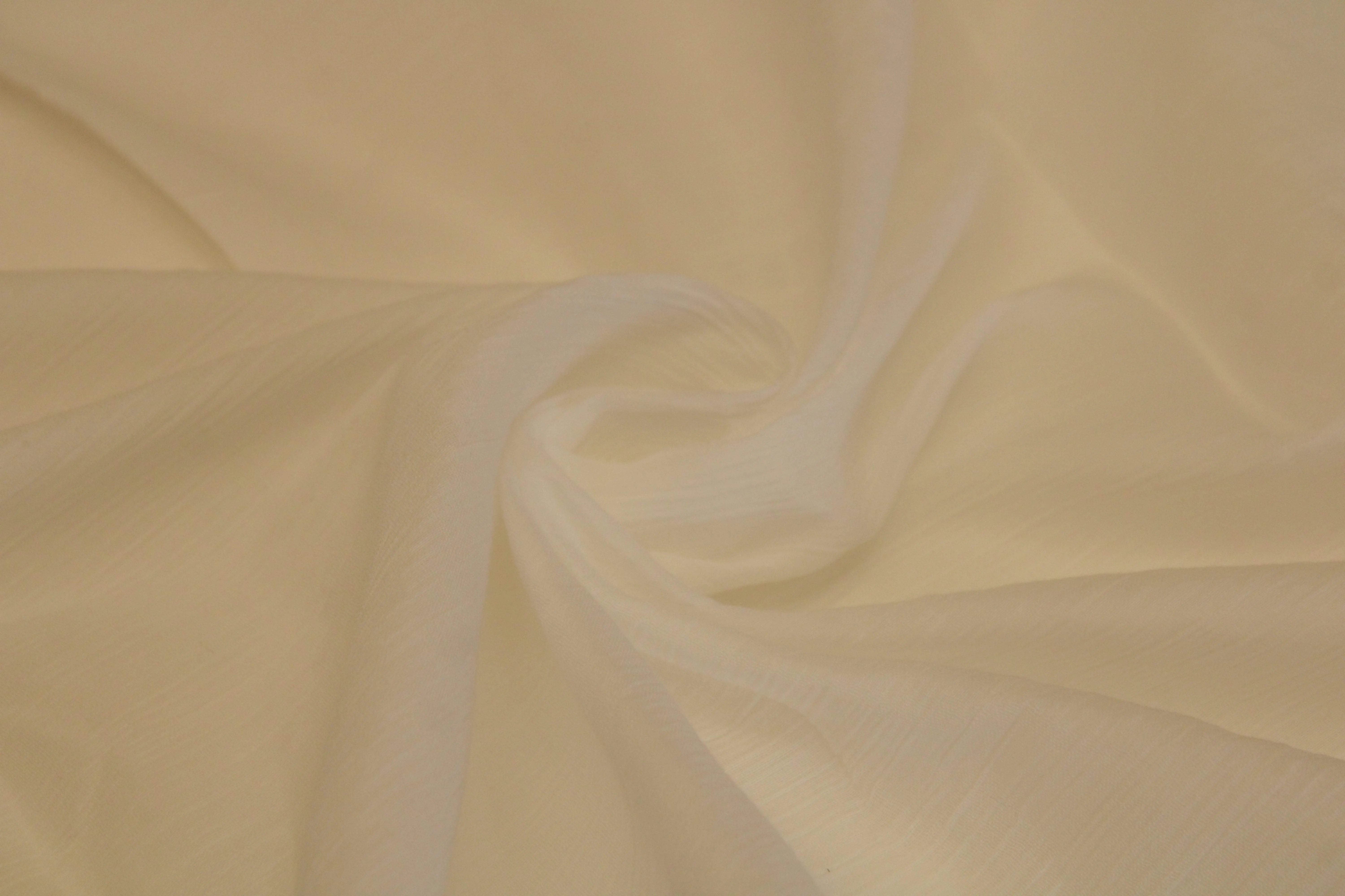 Plain Mul Cotton Crush Fabric  - White Dyeable