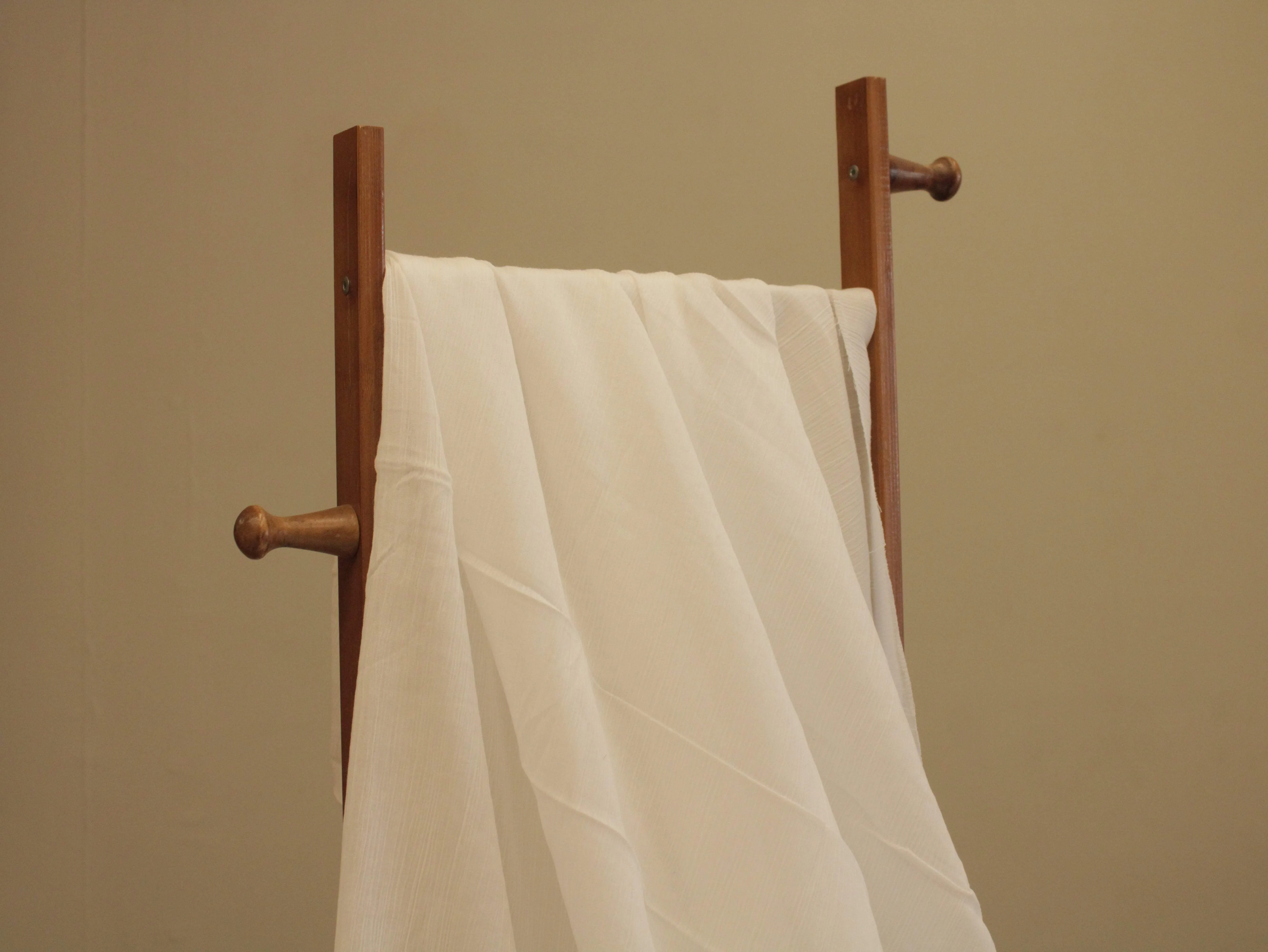 Plain Mul Cotton Crush Fabric  - White Dyeable