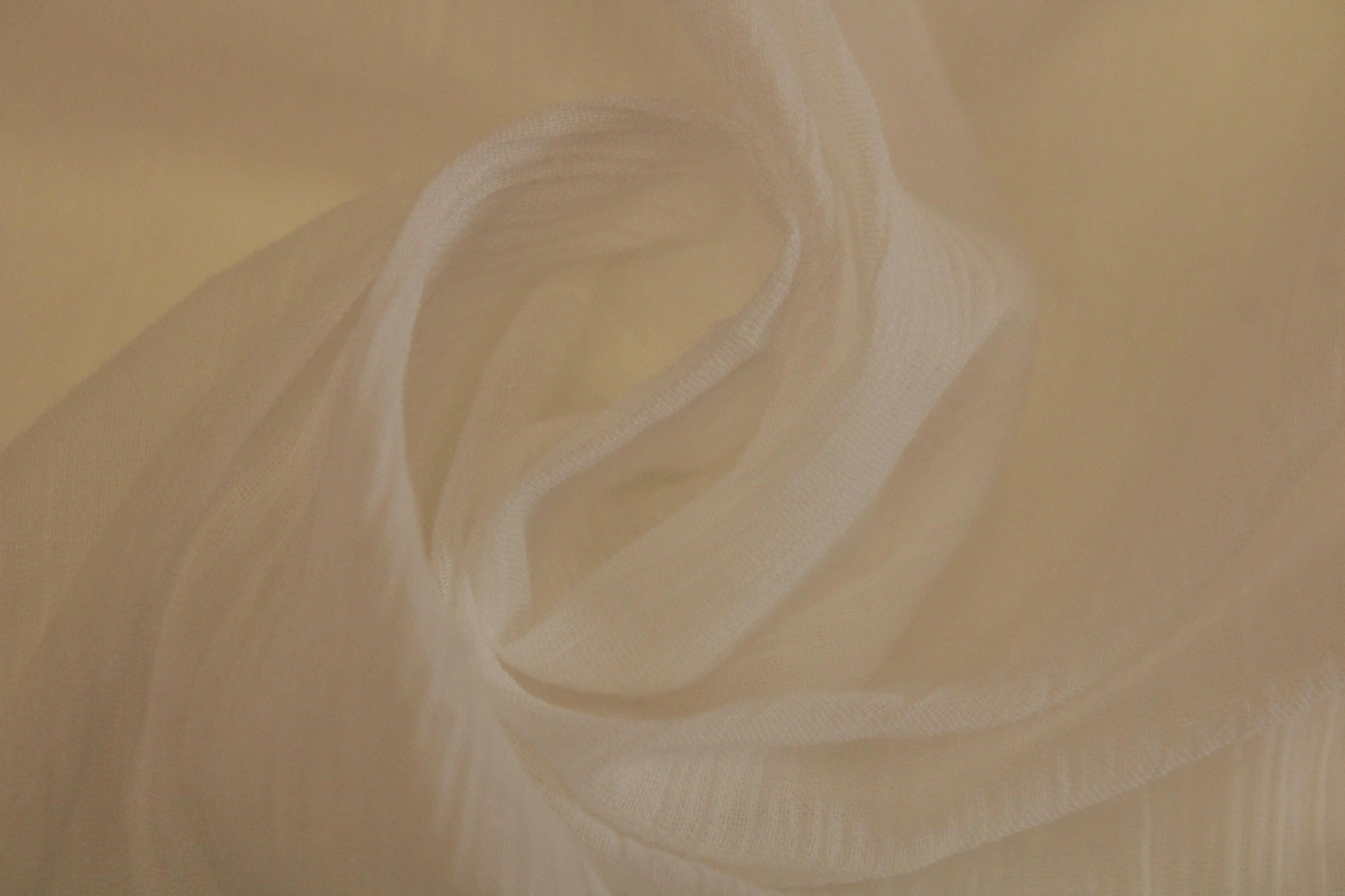 Plain Mul Cotton Crush Fabric  - White Dyeable