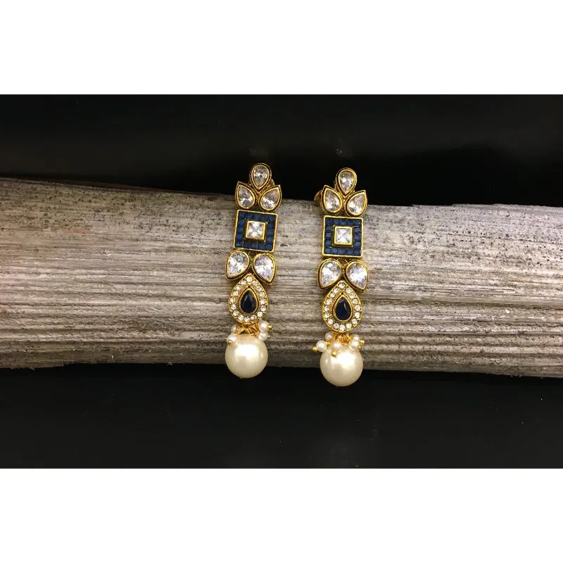 Polki Necklace Set 12555-9041