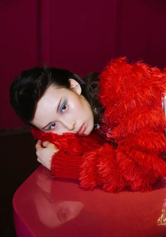 Red Fringe Bomber Jacket