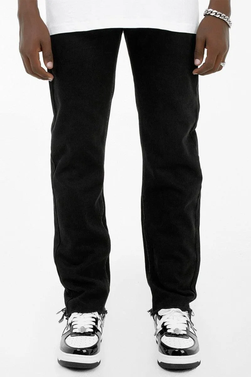 Roman Print Straight Jeans